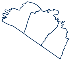 An image depicting the shape of the Eastern Panhandle region.
