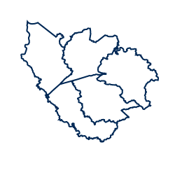 An image depicting the shape of the Southwestern Mountain region.