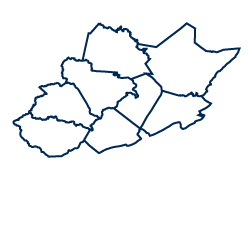 An image depicting the shape of the New River / Greenbrier Valley region.